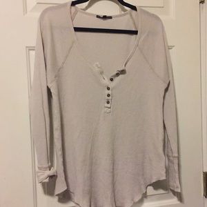 Cream colored Henley shirt